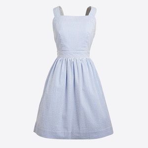 J. Crew Seersucker Pinstripe Apron Dress